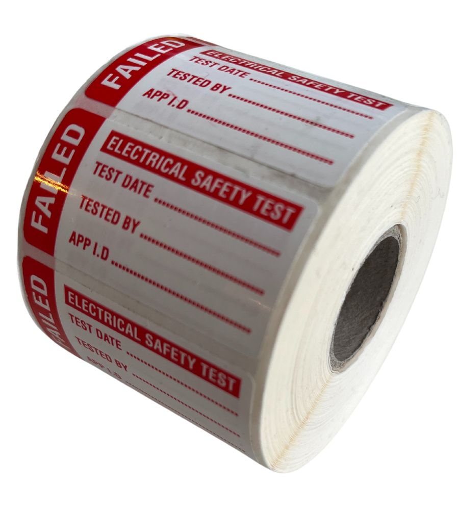 FAILED PAT Testing Labels 3rd Edition - 50 x 25mm (2 x 1") for all pat testing requirements
