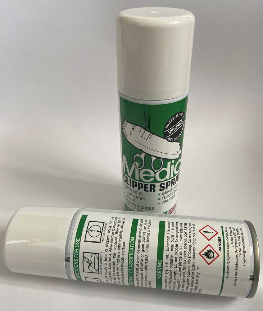 Medic Clipper spray is a must have for every barber to help prevent cross-infection