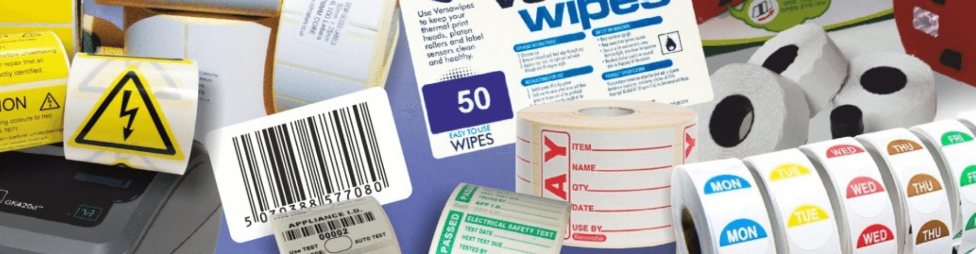 638 Labels for all of you self adhesive labels requirements - direct thermal labels and thermal transfer labels