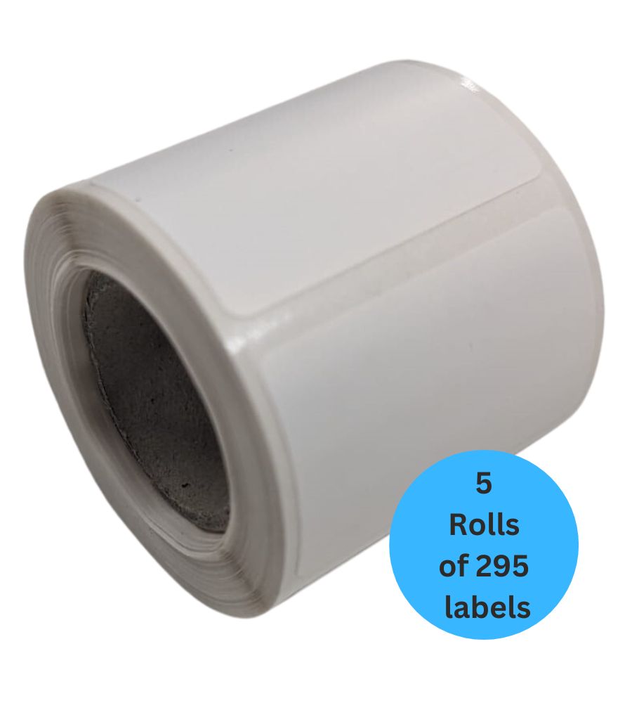 5 Rolls - Kewtech PAT test labels for the Kewtech KEW80L printer  - Part Number KEW80LABEL