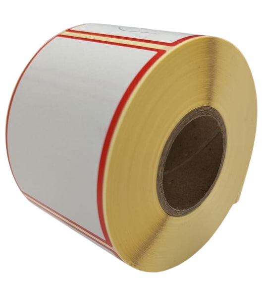 Avery 58 x 76mm Direct Thermal Scale Labels - White With Red Border