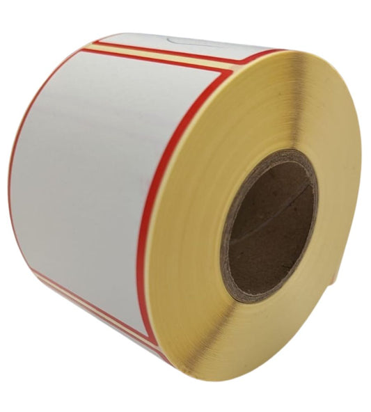 Avery 58 x 76mm Direct Thermal Scale Labels - White With Red Border