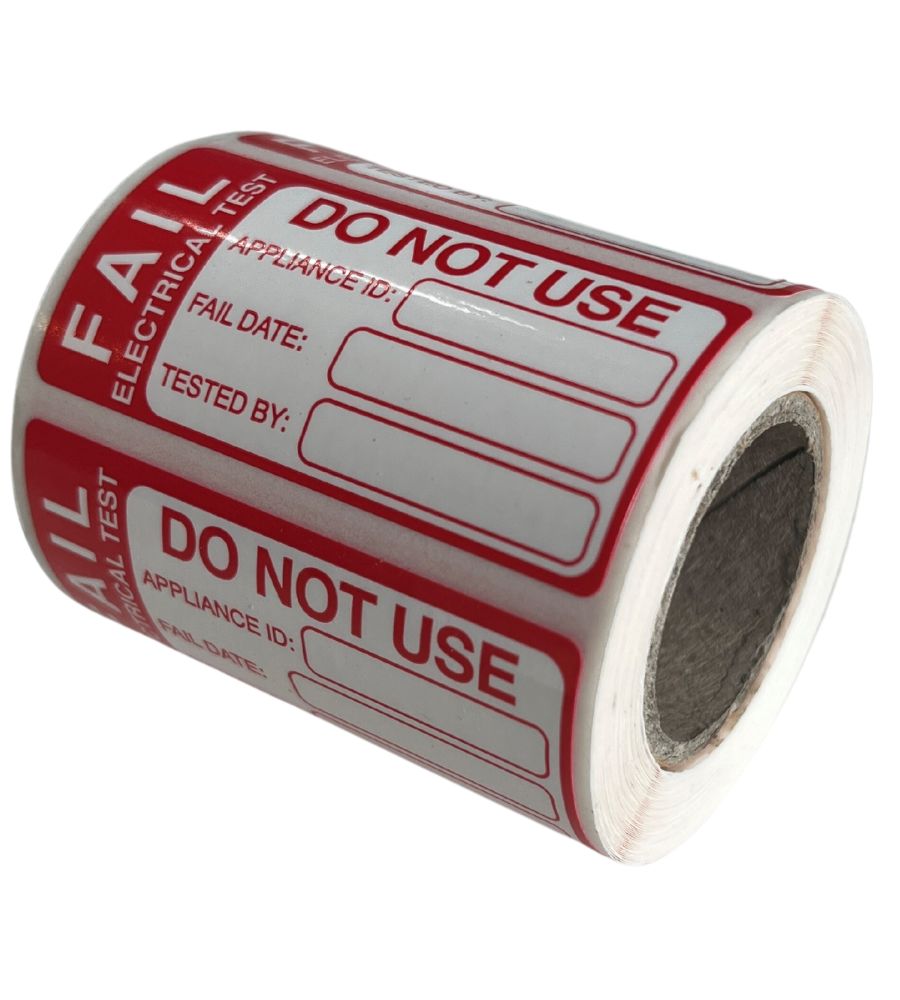 FAIL PAT Testing Labels - Tough PP Labels – 638 Labels