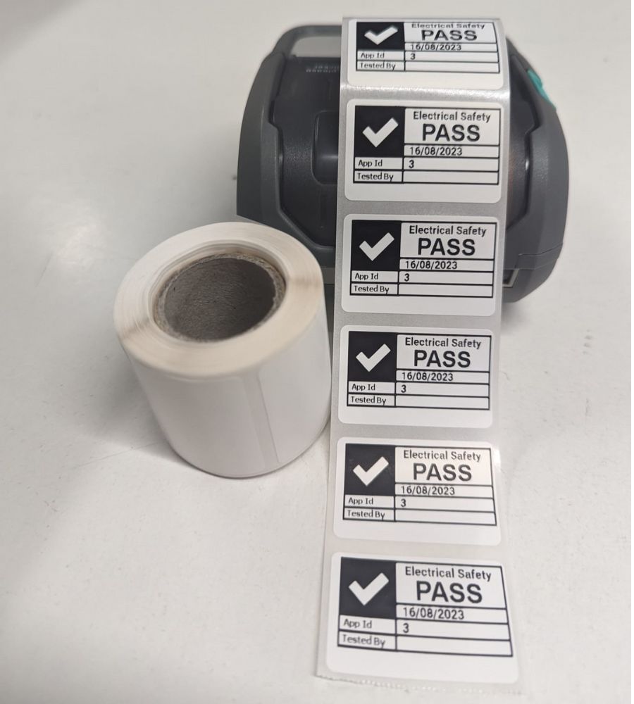 Kewtech 80L bluetooth printer labels - Kewtech PAT Test Labels