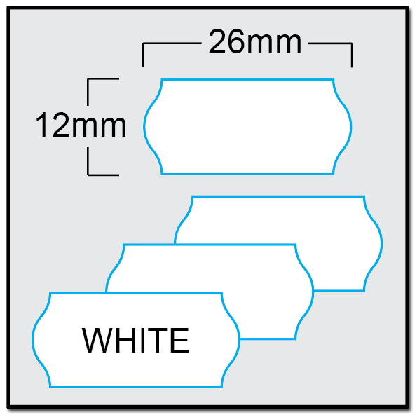 CT4 26 x 12mm Labels – White Or Yellow (45,000 Labels)