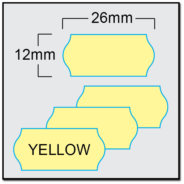 CT4 26 x 12mm Labels – White Or Yellow (45,000 Labels)