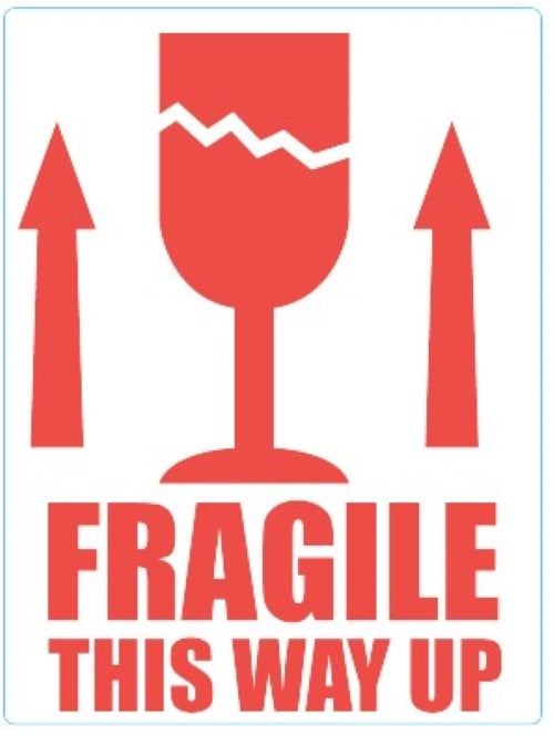 Fragile / This Way Up Labels - Packaging & shipping labels for use when shipping parcels to advise on the correct handling