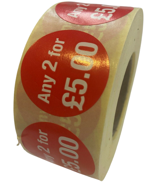 Any 2 For £5  - 30mm diameter - 1,000 Labels
