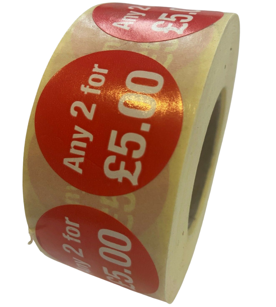 Any 2 For £5  - 30mm diameter - 1,000 Labels