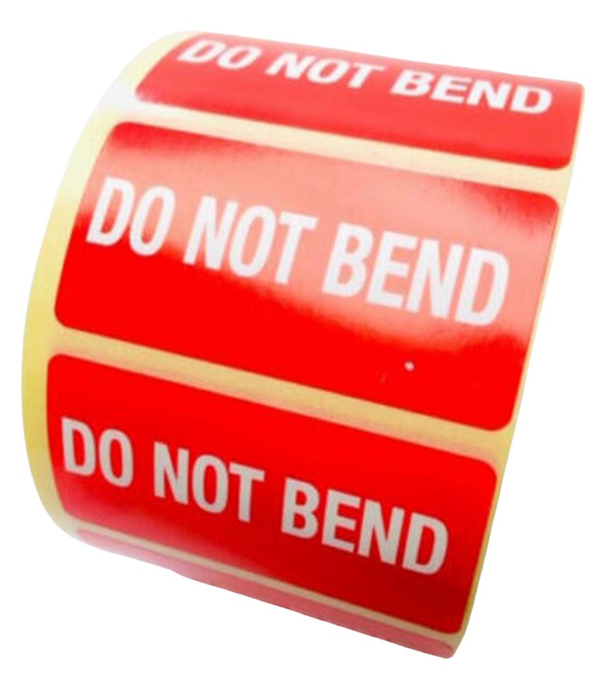 Do Not Bend Labels - 50 x 25mm | Packaging Labels – 638 Labels
