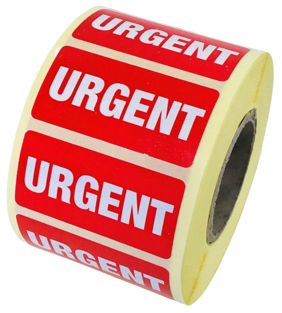 Immediate Labelling Urgent Labels - 50 x 25mm | Mailing Labels – 638 Labels