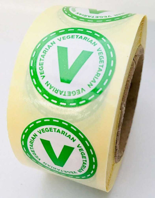 Vegetarian Labels - 25mm diameter